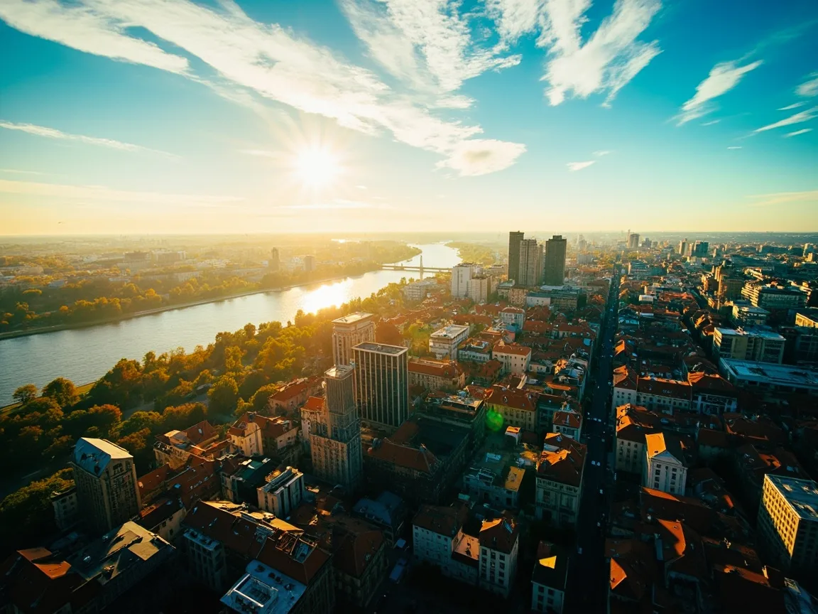 Warszawa z lotu ptaka